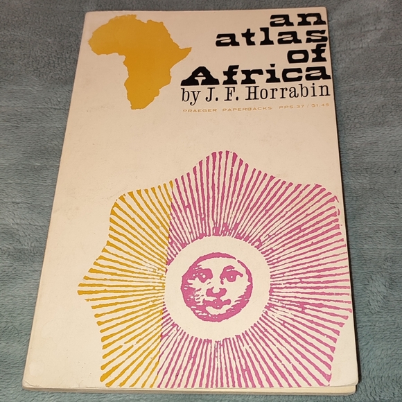 An Atlas of Africa by J.F. Horrabin - Yellow and Pink Cover - Picture 1 of 5